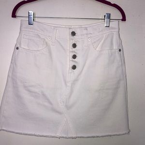 EUC Madewell White Denim Skirt